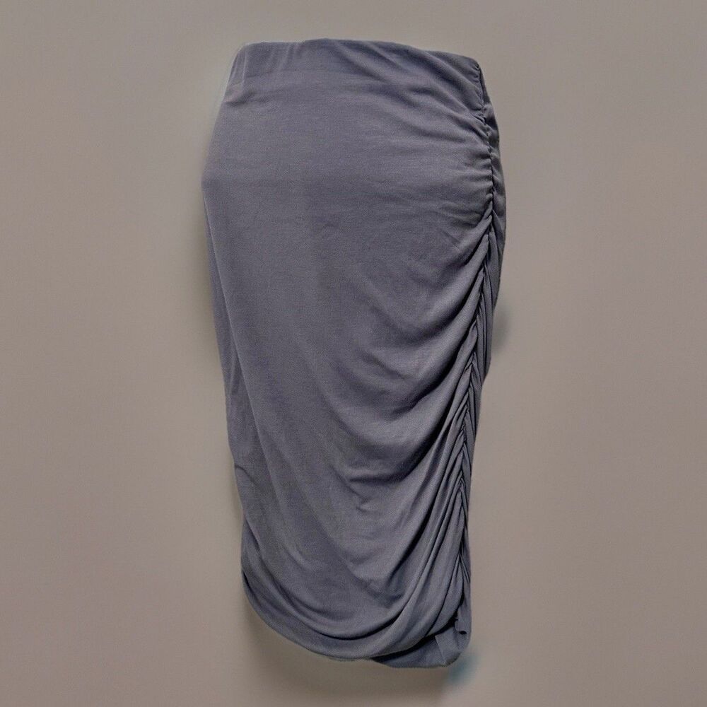 OGL Gray Ruched Mini Skirt - Picture 2 of 7